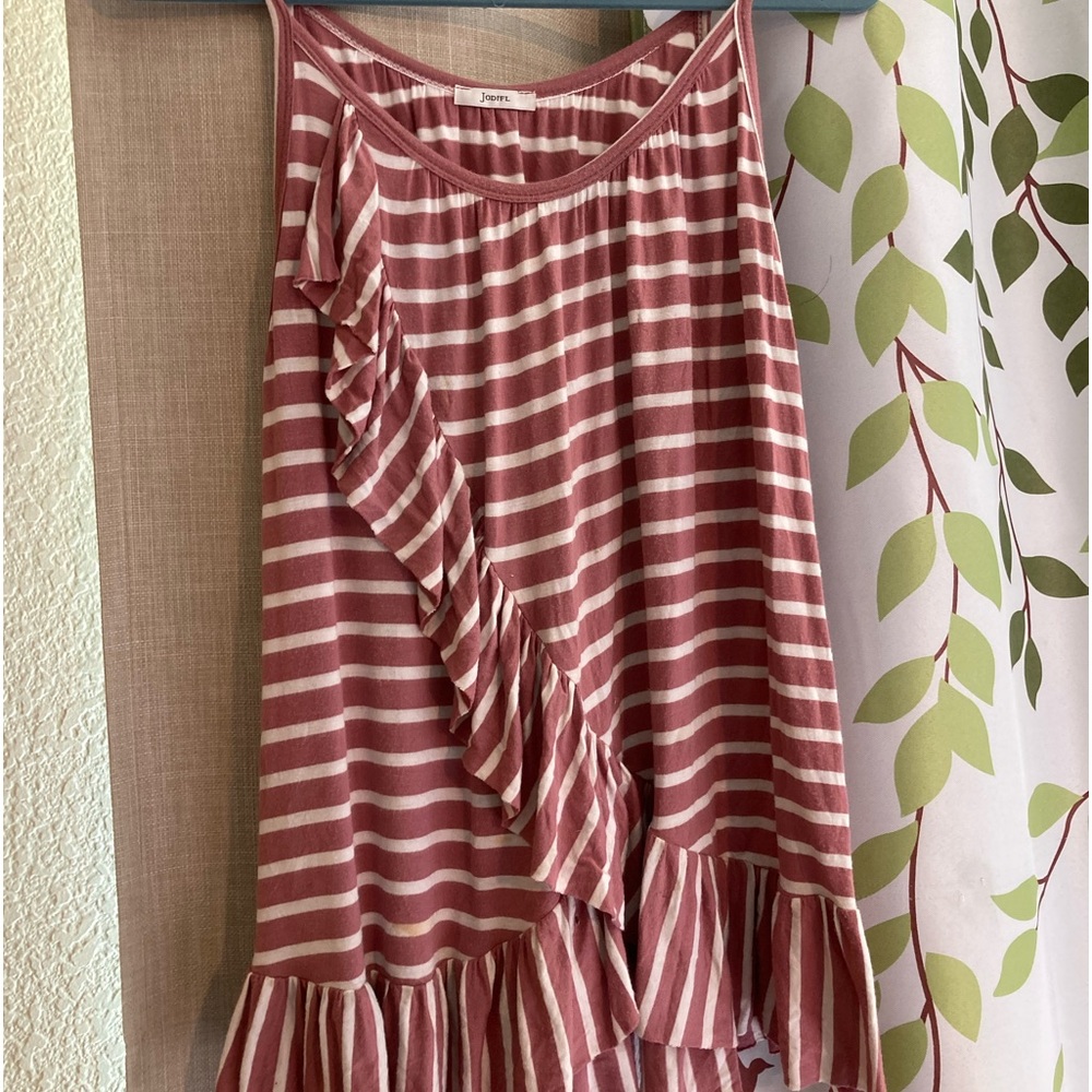 Boho mauve striped tank top